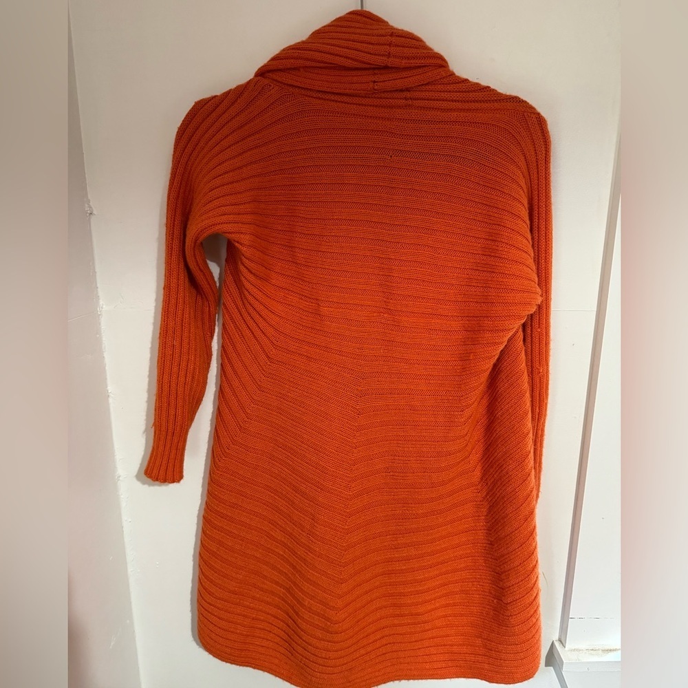 Baby Alpaca Ultra Soft orange long sleeve sweater size S - Picture 2 of 3